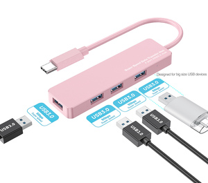 2025อุปกรณ์เสริมคอมพิวเตอร์ฮับ USB <span class=keywords><strong>4</strong></span> in 1, USB 3.2 Gen 1 5Gbps อะแดปเตอร์ฮับ OTG Type C <span class=keywords><strong>4</strong></span>พอร์ต - Product Image 2