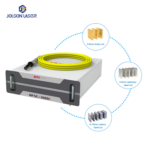 JOLSON Laser MAX 1500W/2000W/3000W Fiber Laser Source for Metal Cutting New Condition