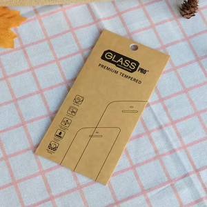 กล่องกระดาษแข็ง กล่องกระดาษสี สำหรับกระจกนิรภัย โลโก้และขนาดตามสั่ง บรรจุภัณฑ์ฟิล์มกันรอยหน้าจอโทรศัพท์มือถือ ขายส่ง - Product Image 2