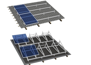 Structure solaire en aluminium, cadre triangulaire réglable, 15 kW, 25 kW, support pour panneaux solaires sur toit <span class=keywords><strong>plat</strong></span>, système d'alimentation domestique - Product Image 4