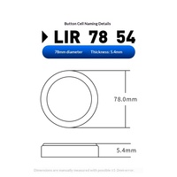 Baterai Sel Tombol Lithium Ion Isi Ulang 3.6V LIR7854 22mAh untuk Elektronik Konsumen Bluetooth TWS Merek LIDEA