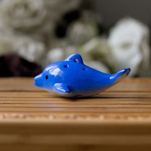 เครื่องดนตรีโอคาริน่าทำจากเซรามิกรูปปลาโลมากุญแจไฟฟ้ากระแสสลับ6รูตรงกลาง - Product Image 5