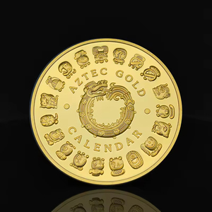 Pièces de monnaie commémoratives en métal personnalisées en usine, style <span class=keywords><strong>Maya</strong></span>, en or, gravées en relief, pour collection - Product Image 3