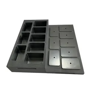 Factory price high density carbon sintering graphite box boat for melting metal