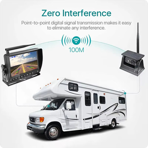 Nam Châm Pin Xe Tải Máy Ảnh 7 Inch Màn Hình Xếp Chiếu hậu Tầm Nhìn Ban Đêm Năng Lượng Mặt Trời Điện Từ Không Dây Sao Lưu Máy Ảnh Cho Xe Tải - Product Image 6