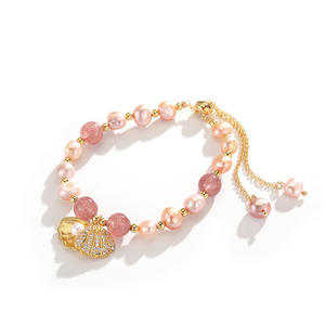 Vòng tay nữ vỏ ngọc trai nước ngọt Ins Thiết kế thích hợp Phiên bản Hàn Quốc Đơn giản cá tính Không đều màu sắc phối hợp thời trang - Product Image 5