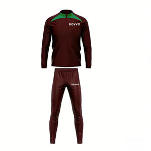 Desain Baru LOGO Kustom Berkualitas Tinggi Grosir Setelan Olahraga Sepak Bola 1/4 Zip Baju Latihan Sepak Bola Jersey Pakaian Sepak Bola Premium - Product Image 2