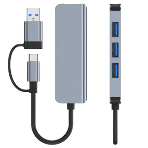 4 In 1 Multi Port USB 3.0 To 4 Ports USB 3.0 Aluminum Alloy HUB Adapter For Computer Transfer Data USB HUB Docking Station