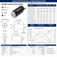 Moteur BLDC sans noyau Waillynice 3270RB 32mm 21V-48V 1.15-45.86 mN.m 18400RPM avec capteur Hall pour châssis de robot AGV et chariot de golf