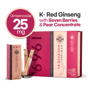 Pour femmes, extrait de ginseng rouge coréen en bâton rouge, ginseng coréen de 6 ans, 25 mg de ginsénoside mélangé à un concentré de 7 baies de poire - Product Image 3