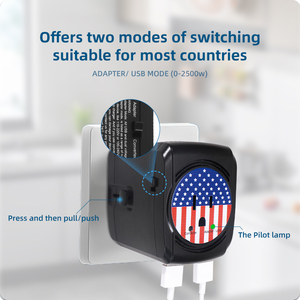 Foxcan Thương Mại Điện Tử 2000W Công Suất Cao Phổ Cắm Adapter Điện Áp Chuyển Đổi Sạc Cho Máy Ảnh Máy Tính Xách Tay Du Lịch Tương Thích Châu Âu - Product Image 4