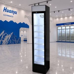 Refrigerador Comercial HUANYU de Una Puerta de Vidrio, Refrigerador para Bebidas <span class=keywords><strong>Coca</strong></span>-<span class=keywords><strong>Cola</strong></span>, Congelador para Exhibición de Bebidas - Product Image 3