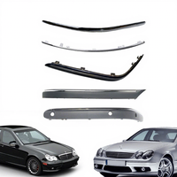 Pour Mercedes Benz W203 Bande de protection de pare-chocs avant arrière en plastique chromé Accessoires 2038853021