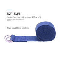 Sangle de yoga en polyester de 183 cm pour une flexibilité durable et confortable, idéale pour le Pilates, la danse, la posture des épaules et des jambes