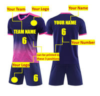 Conjunto Deportivo de Fútbol Personalizado por Sublimación, Camiseta de Fútbol, Chaqueta Polo, Gorra, Logotipo Personalizado al por Mayor, Nombre y Número