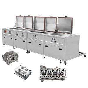 Büyük kapasiteli 400L beş tankı kurutma elektrikli endüstriyel ultrasonik temizleyici 80 kHz derin temiz durulama Bubbling sprey yeni yağ için - Product Image 1