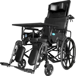 180 Degree Full Lying Down L42 Aluminum Alloy Wheel Chair Manual Nursing Wheel Chair