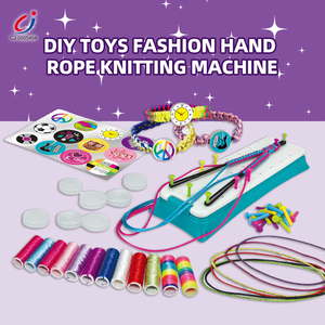 Chengji amitié <span class=keywords><strong>Bracelet</strong></span> Mini Kit de fabrication main corde tisserand jouet bricolage enfants <span class=keywords><strong>Bracelet</strong></span> faisant Kit métier à tisser - Product Image 2