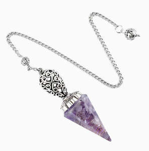 Péndulo de Cristal Natural en Forma de Pirámide Hexagonal, Colgante de Enfoque de Gravedad, Tema de Amor Navideño, Suministros de Brujería al por Mayor - Product Image 5