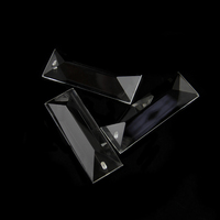 Plafonnier Triangle en cristal K9, 22x76mm, haute qualité, 10 pièces, accessoires de lampe, à prisme