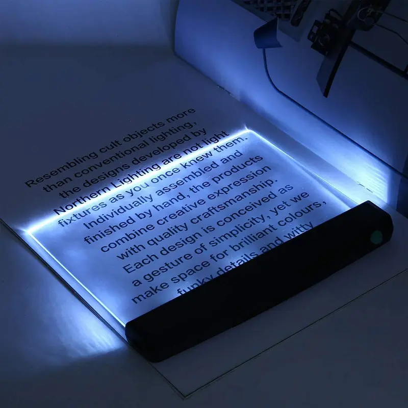 לוח סוללה aaaaaa מותאם אישית אור נייד יצירתי קטן ספר קריאה אור הוביל אור אור אור
