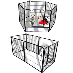 JH-Mech ODM Yards forma intercambiabile porta bloccabile staccabile rettangolare autoportante verniciatura a polvere in acciaio Pet <span class=keywords><strong>Dog</strong></span> box - Product Image 1