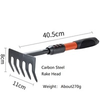 Pelle de jardin épaissie herbe creuser sol ameublir petite fleur extérieur sable creuser et fruits de mer outils de collecte houe et râteau