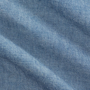 OEM Disai Custom <strong>Men's</strong> Summer Short-Sleeved Cotton <strong>Chambray</strong> Workshirt Floral Embroidered Indigo Relaxed Fit Work <strong>Shirt</strong> - Product Image 5