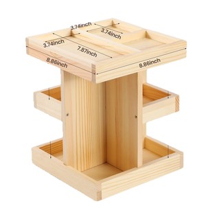 Estante de almacenamiento de cosméticos de madera de 3 niveles, organizador de escritorio para maquillaje, perfume y aceite esencial - Product Image 2