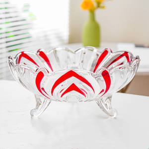 Bandeja de aperitivos de lujo con tapa, bandeja de aperitivos de película, bandeja plateada decorativa para frutas con asa - Product Image 3