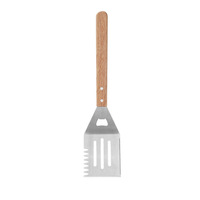 Ensemble d'outils de barbecue, 4 pièces, matériel de BBQ d'extérieur avec manche en bois en caoutchouc