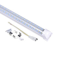 Tube LED purificateur intégré T5 T8, luminaire carré en aluminium et plastique avec support séparé, pour maison, bureau, usine, bande lumineuse longue