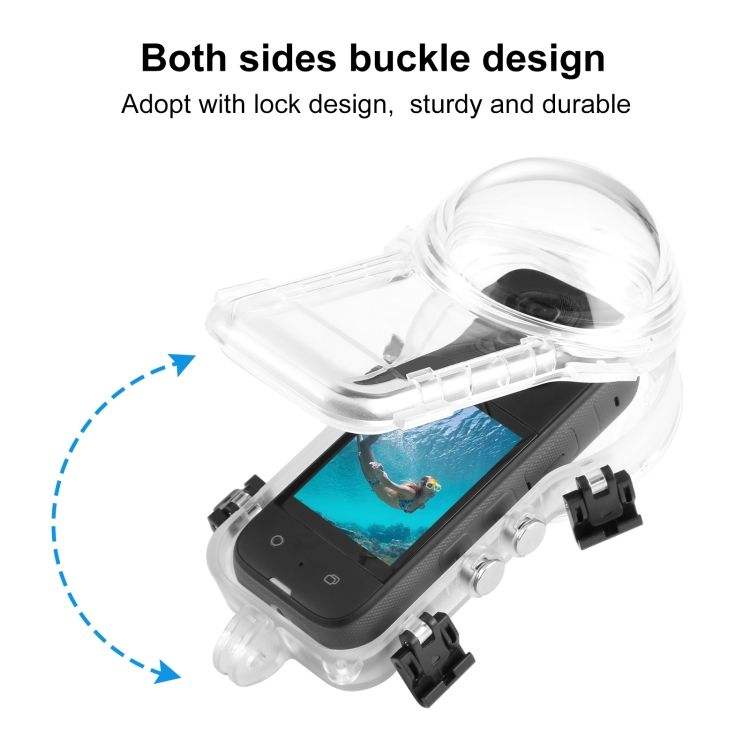Insta360 X3 Invisible Dive Case with No Obstruction in 360 Shots and Waterproof 50m for Insta360 X3 Action Camera