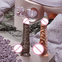 Juguetes Sexuales para la Masturbación Femenina, Venta al por Mayor de Fábrica, Dildo de Silicona de Doble Capa, Suave y Realista, para Mujeres