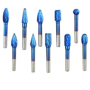 Mũi Mài Xoay Cacbua Vonfram 6X10Mm, 1 Mũi Mài Mài Mài Mài Mài Mài Kép Màu Xanh Dương Siêu Nano - Product Image 2