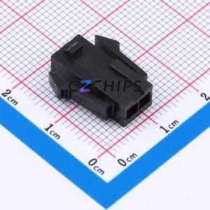 XD-43640-2EY Housing (Wire-to-Board / Wire-to-Wire) P=3mm Connector ( Jack Structure: 1x2P )( Pitch: 3mm )( Row Spacing: 3mm ) - Product Image 1