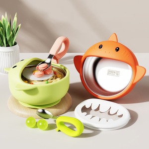 Boîte à collation pliable anti-déversement en silicone de qualité alimentaire pour enfants, tout-petits et bébés, avec récupérateur de restes, vente en gros - Product Image 2