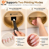 Machine d'impression d'ongles 3D intelligente certifiée CE RoHS FCC UKCA pour salon de beauté, imprimante d'art d'ongles à design personnalisé pour utilisation en centre commercial