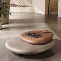 Pebble Table Basse Convertible Durable pour Petit Appartement Italien Minimaliste Salon Maison Designer En Forme Moderne Simple