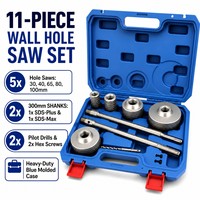 Set Bor Inti Beton BEILI TCT Wall Hole Saw Kit 8-22Pcs SDS Plus Max dengan Kotak Aluminium untuk Pemotong Batu Bata dan Tembok