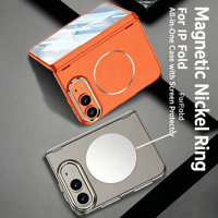 Étui magnétique intégré Shell Film pour iPhone Duo 18 Fold, anneau magnétique pliable, coque de protection pour téléphone portable