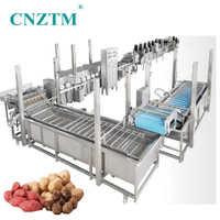 Volledig automatische was-, snij- en droogmachine voor de verwerking van fruit en groenten