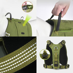 Truelove Atacado Ajustável Rastreamento <span class=keywords><strong>Dog</strong></span> Backpack <span class=keywords><strong>Harness</strong></span> Reflexivo Nylon Durável Respirável Treinamento Pet <span class=keywords><strong>Harness</strong></span> com Luz - Product Image 4