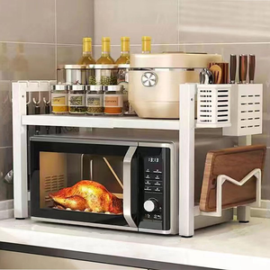 Estante Metálico para Microondas de Cocina, Estante de Almacenamiento de Especias, Estantería para Cafetera, Estantes para Platos, Sartenes y Ollas de Cocina - Product Image 4