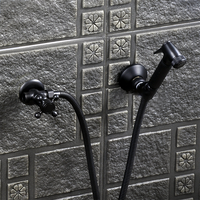 Ensemble de douche portable musulman en tissu or rose, avec bidet à main, shattaf, vaporisateur