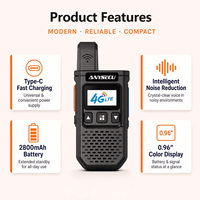 ANYSECU C528 4G LTE Global POC Talkie-walkie 2W 2800mAh Type-C GPS en option Radio réseau portable Interphone B38