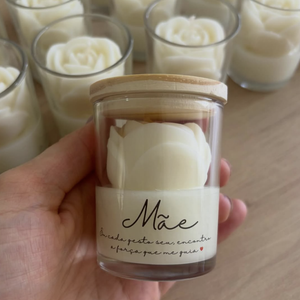 <strong>S</strong> Size Rose Scented <strong>Candle</strong> White Wine Red Flower Shaped Art Aromatherapy <strong>Candle</strong> with Ribbon for Corporate Business Small Gifts - Product Image 3