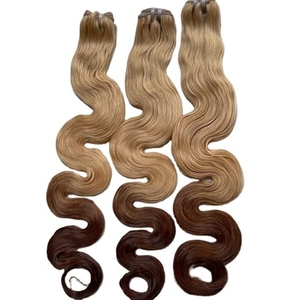 Extensions de cheveux humains 100% naturels, double épaisseur, ondulés, de donneur unique, à clipser, avec pointe plate, en vrac, en promotion - Product Image 3