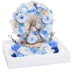 Hoge Kwaliteit Grote Sky Wheel Reuzenrad Geconserveerde Rozen Eeuwige Eeuwige Eeuwige Onsterfelijke Bloemen Voor Valentijnsdag Chris