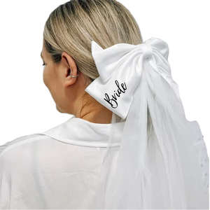 Instagram popolare matrimonio transfrontaliero addio al nubilato sposa sposa sposa grande fiocco tornante velo doccia nuziale - Product Image 1